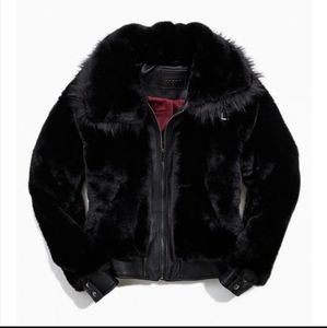 BLANKNYC Black Noise Faux Fur Jacket Medium Revolve